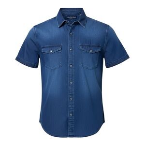 🧱 Calvin Klein Jeans Men’s Denim Shirt |‎ Size M | Short Sleeve Western Drip